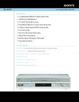 Sony SLV-N750 Guide De Spécification