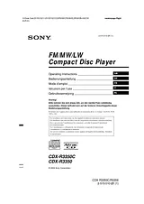 Sony CDX-R3350 Manuel D’Utilisation