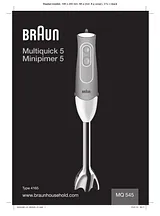Braun MQ 545 Aperitive Manual Do Utilizador