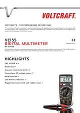 Voltcraft VC155 Digital-Multimeter, DMM, 2000 counts CAT III 600 V VC155 数据表