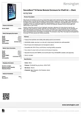 Kensington SecureBack™ M Series Modular Enclosure for iPad® Air — Black K67827WW Dépliant