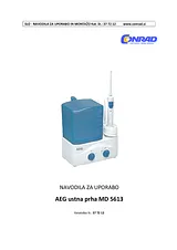 AEG Oral irrigator MD 5613 White, Blue 520613 User Manual