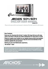 Archos 504 Справочник Пользователя