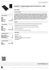 Kensington BlackBelt™ 1st Degree Rugged Case for HP Slate 8 Pro — Black K97313WW Листовка