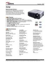 Optoma ep719 Specification Guide