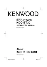 Kenwood KDC-BT30 Manual Do Utilizador