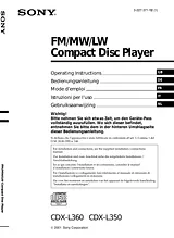 Sony CDX-L360 Справочник Пользователя
