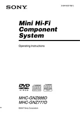 Sony MHC-GNZ888D Manual Do Utilizador