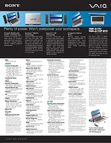 Sony VGN-A130P Guia De Especificação