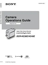 Sony HC40E Справочник Пользователя