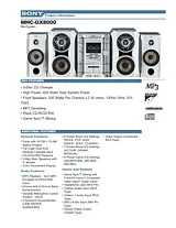 Sony MHC-GX8000 Guida Specifiche