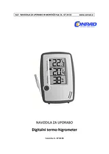 TFA 30.5024 Digital Thermometer/ Hygrometer 30-5024 Ficha De Dados