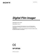 Sony UP-DF500 User Manual