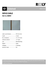 Reely SERVO CABLE, 5M, 3X0,17MM²,SW/RT/GB SH1998C143C 데이터 시트