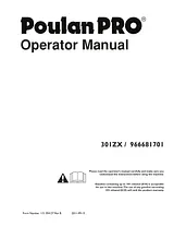 Poulan 301ZX Manual Do Utilizador