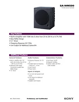 Sony SA-WM500 Specification Guide