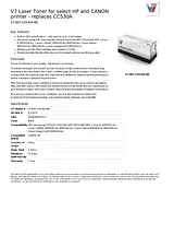 V7 Laser Toner for select HP and CANON printer - replaces CC530A V7-B07-C0530A-BK Hoja De Datos