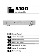 NAD S100 Справочник Пользователя