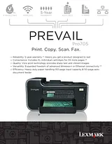 Lexmark prevail pro705 Specification Guide