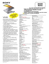 Sony PCG-R505DL Guide De Spécification