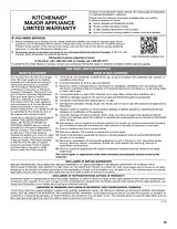 KitchenAid 36" Retractable Downdraft System, 600-1200 CFM Warranty Information