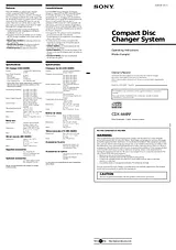 Sony CDX-444RF 매뉴얼