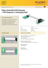 DeLOCK Mini PCI Express/PCI Express 41305 Ficha De Dados