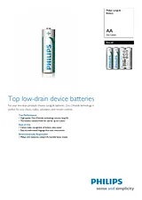 Philips Battery R6L4F R6L4F/10 Folheto