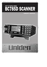 Uniden BC785D 사용자 설명서