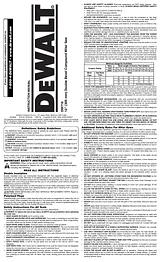 DeWALT DW716 ユーザーズマニュアル