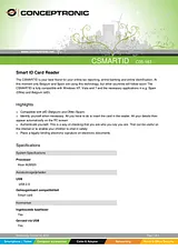Conceptronic Smart ID Card Reader 1100021 Fiche De Données