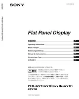 Sony PFM-42V1N Manual De Usuario