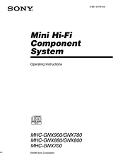 Sony MHC-GNX800 Manual Do Utilizador
