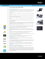 Sony VPCZ11HGX Guia De Especificaciones