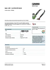 Phoenix Contact Sensor/Actuator cable SAC-12P- 1,5-PVC/FR SCO 1554898 1554898 Data Sheet