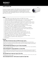 Sony HDR-CX260V Specification Guide