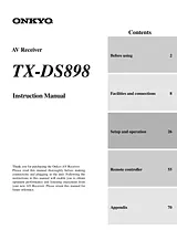 ONKYO TX-DS898 Manual De Instruções