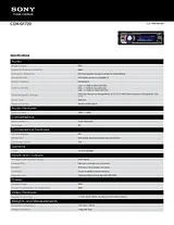 Sony cdx-gt720 Guida Specifiche