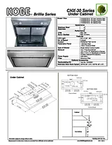 Kobe CHX3030PDSGL Specification Sheet