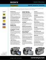 Sony DCR-TRV280 Specification Guide