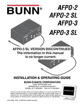Bunn AFPO-2 SL 사용자 설명서