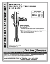 American Standard 7095.121 Справочник Пользователя