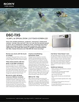 Sony DSC-TX5 Guia De Especificação