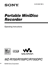 Sony MZ-R700PC User Manual