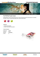 Conceptronic TV PVR & Tuner Card C08-070 Manuel D’Utilisation
