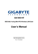 GIGA-BYTE TECHNOLOGY CO. LTD. GN-WI01HT Справочник Пользователя