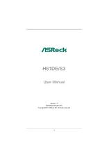 Asrock h61de-s3 Manual De Usuario