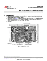 Texas Instruments Evaluation Kit for the LMH6518 LMH6518SQEVK/NOPB LMH6518SQEVK/NOPB Datenbogen