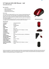 V7 Optical LED USB Mouse - red MV3010010-RED-5EB 产品宣传页