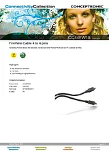 Conceptronic FireWire Cable 4 to 4 pins C05-079 Leaflet